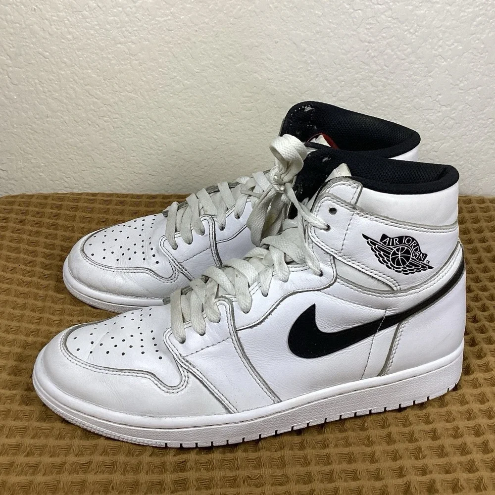 Nike Air Jordan 1 Retro High OG Mens Sz 9 Yin Yang White Black 2016 555088-102